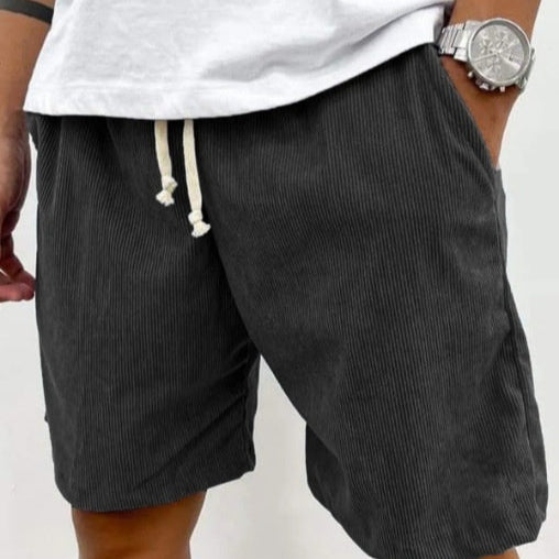 Lace-up Corduroy Men's Shorts Casual Pants