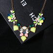New Arrival Resin Fashion Colorful Cute Charm Gem Flower Choker Necklaces & Pendants Fashion Jewelry Woman Gift Summer style