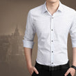 Brand Fashion Male Shirt Long-Sleeves Tops Polka Dot Printing Mens Dress Shirts Slim Men Shirt Plus Size M-5XL FGT