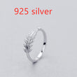 LNRRABC Woman Jewelry Fashion Simple Design Leaf Ring Personality Female Flower Rings Wedding Rings for Women
