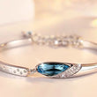 new woman fashion jewelry high quality blue crystal zircon retro simple