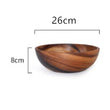 Kitchen Natural Wooden Bowl Household Fruit Bowl Salad Bowl For Home Restaurant Food Container Wooden Utensils Note The Size Hot
