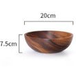Kitchen Natural Wooden Bowl Household Fruit Bowl Salad Bowl For Home Restaurant Food Container Wooden Utensils Note The Size Hot