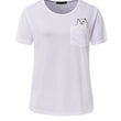 Women T Shirt Pocket cat Top Tee casual Short sleeve Tops