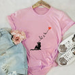European and American Women's Tops Pure Cotton Short-Sleeved T-shirt