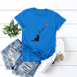 European and American Women's Tops Pure Cotton Short-Sleeved T-shirt