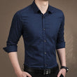 Brand Fashion Male Shirt Long-Sleeves Tops Polka Dot Printing Mens Dress Shirts Slim Men Shirt Plus Size M-5XL FGT