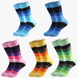 Men's Stockings Cotton Over Calf Striped High Waist