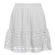 Short A-line embroidered floral skirt