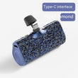 Diamond Pocket Capsule Emergency Power Bank Diamond-embedded Mini Lipstick Small Portable Power Source