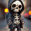 Halloween Cool Skeleton Figurines Halloween Skeleton Doll Resin Ornament Home Decor