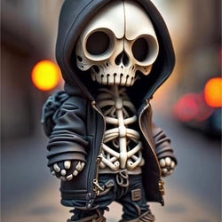 Halloween Cool Skeleton Figurines Halloween Skeleton Doll Resin Ornament Home Decor