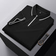 Solid Color Zipper High Quality POLO Men's Short Sleeve