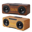 Wooden Clock Bluetooth Speaker, Support U Disk TF Card Function, Home Desktop Speaker