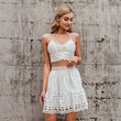 Short A-line embroidered floral skirt