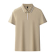 Solid Color Zipper High Quality POLO Men's Short Sleeve