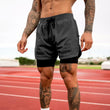 Men's Simple American Quick-drying Running Double-layer Sports Shorts