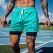 Men's Simple American Quick-drying Running Double-layer Sports Shorts