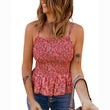 European And American Floral Vest Tops Waist Slim Sleeveless Camisole