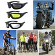 3 Pair Motorcycle Sports Padded Biker Riding Glasses Wind Resistant Sunglasses