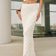 Fashionable Knitted Jacquard Split Skirt
