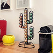 Coffee Capsule Rack Iron Wire Black Cactus Coffee Capsule Storage Display Rack