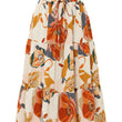 Women's Pleated Floral Print Elastic Waist Skirt