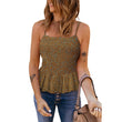 European And American Floral Vest Tops Waist Slim Sleeveless Camisole