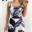 High Waist Women Dresses Spring And Summer Spaghetti Strap Large Flower Print Skirt