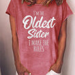 Wish Letter Flower Print Short Sleeve Round Neck T-shirt Women's Comfortable Fashion Tops