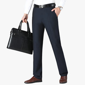 Men's Straight-leg Pants Loose High Waist Suit Pants