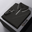 Solid Color Zipper High Quality POLO Men's Short Sleeve