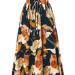 Women's Pleated Floral Print Elastic Waist Skirt