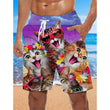 Men's 3D Printing Smoke Pattern Loose Beach Pants