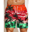 Men's 3D Printing Smoke Pattern Loose Beach Pants