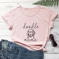 Letter Puppy Printed Short-sleeved Top