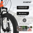S26109 26 Inch Fat Tire Bike Adult-Youth Full Shimano 21 Speed Mountain Bike, Dual Disc Brake, High-Carbon Steel Frame, Front Suspension, Mountain Trail Bike, Urban Commuter City Bicycle