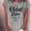 Wish Letter Flower Print Short Sleeve Round Neck T-shirt Women's Comfortable Fashion Tops