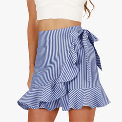 Summer Ladies Short Striped Skirt