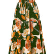 Women's Pleated Floral Print Elastic Waist Skirt
