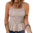 European And American Floral Vest Tops Waist Slim Sleeveless Camisole