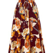 Women's Pleated Floral Print Elastic Waist Skirt